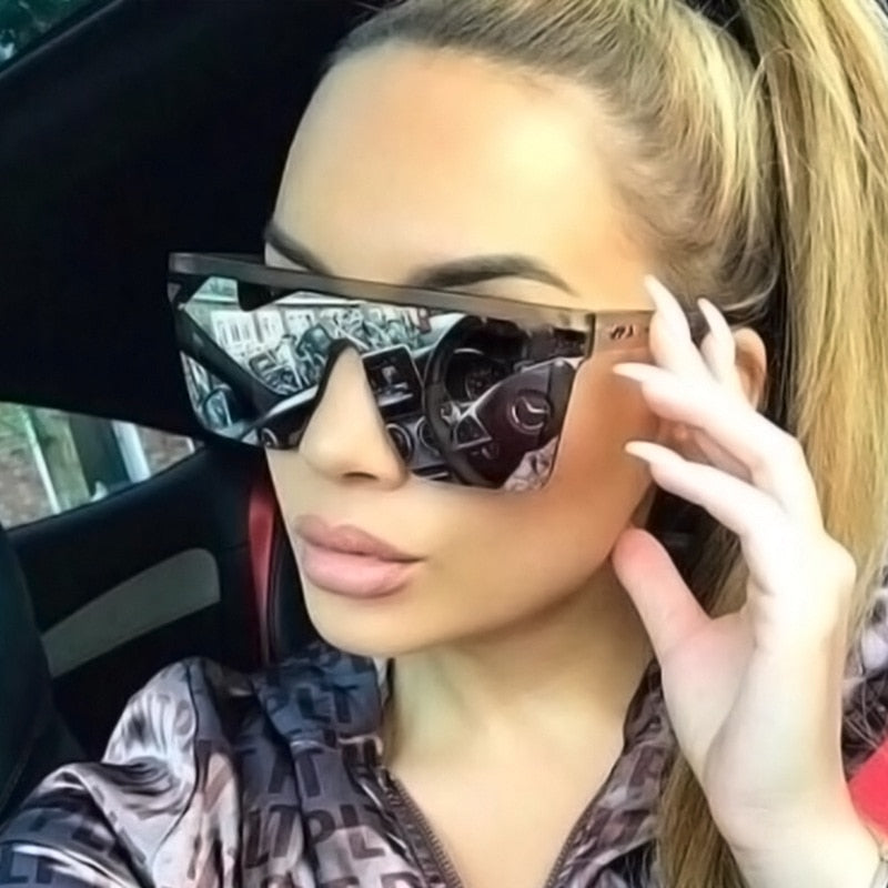 Vintage Square Flat Top Sunglasses