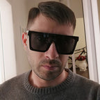 Vintage Square Flat Top Sunglasses