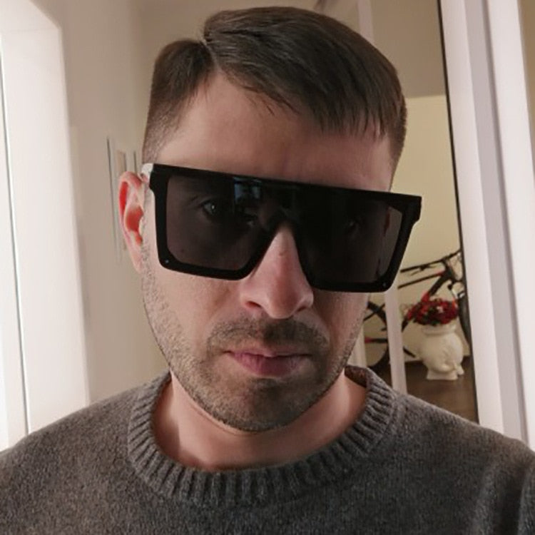 Vintage Square Flat Top Sunglasses