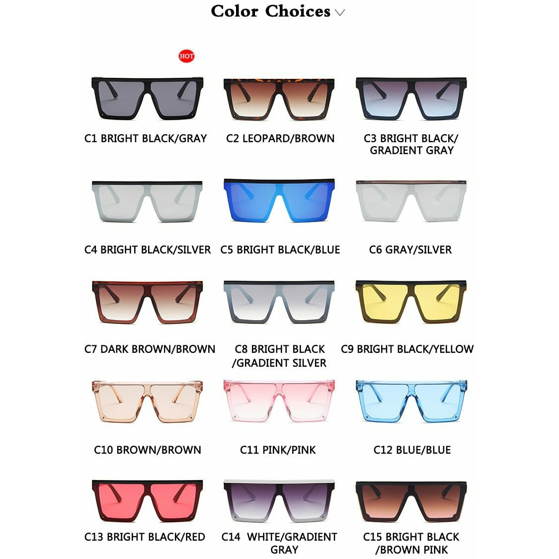 Vintage Square Flat Top Sunglasses