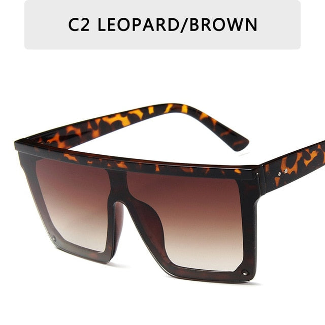 Vintage Square Flat Top Sunglasses