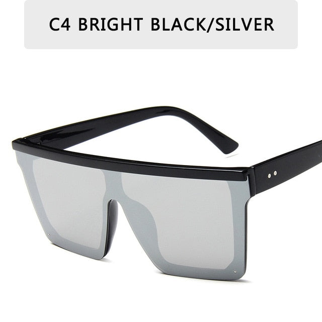Vintage Square Flat Top Sunglasses