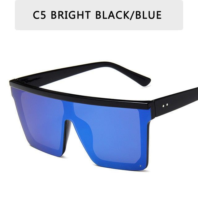 Vintage Square Flat Top Sunglasses