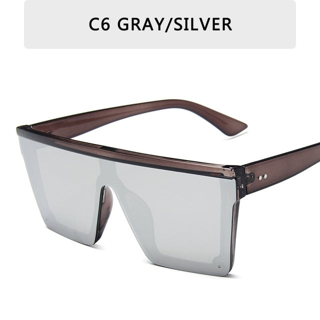 Vintage Square Flat Top Sunglasses