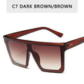 Vintage Square Flat Top Sunglasses