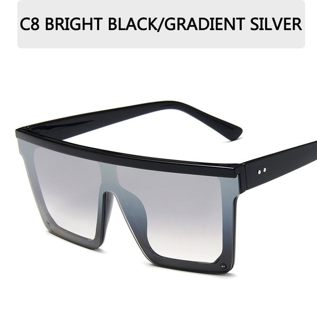 Vintage Square Flat Top Sunglasses