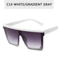 Vintage Square Flat Top Sunglasses
