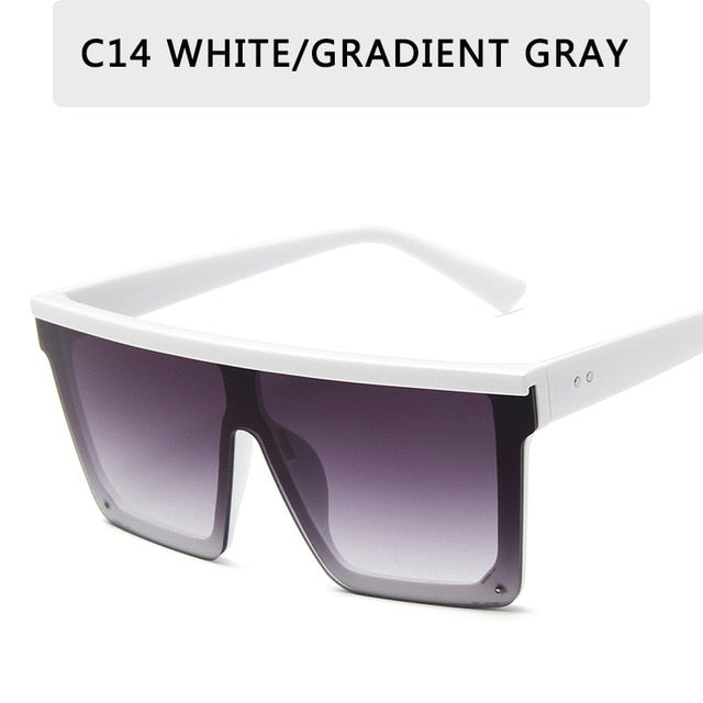 Vintage Square Flat Top Sunglasses