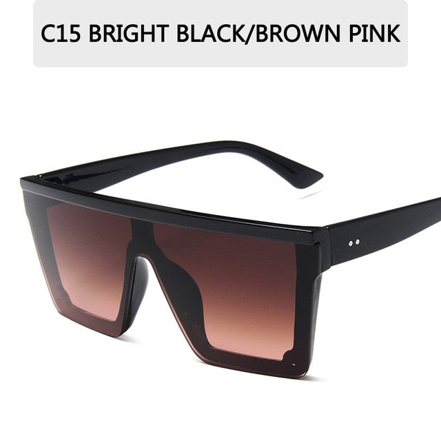 Vintage Square Flat Top Sunglasses