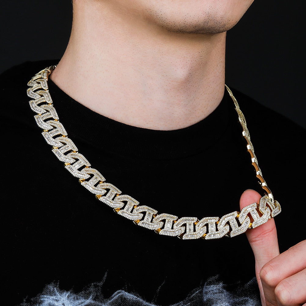 Baguette Curb Chain Necklace