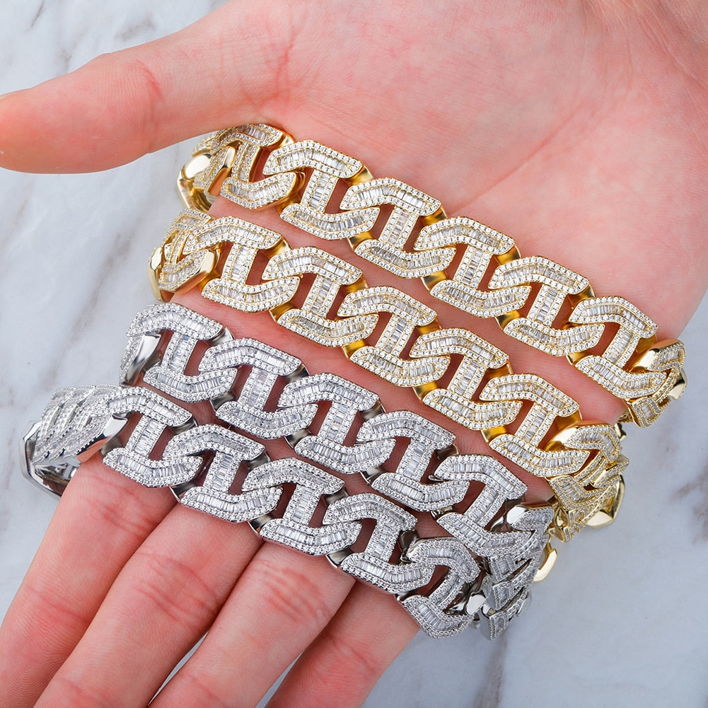 Baguette Curb Chain Necklace