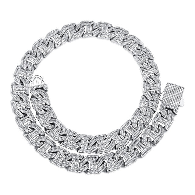 Baguette Curb Chain Necklace
