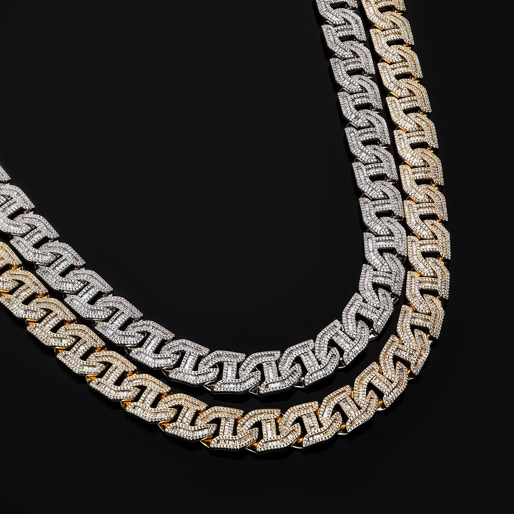 Baguette Curb Chain Necklace