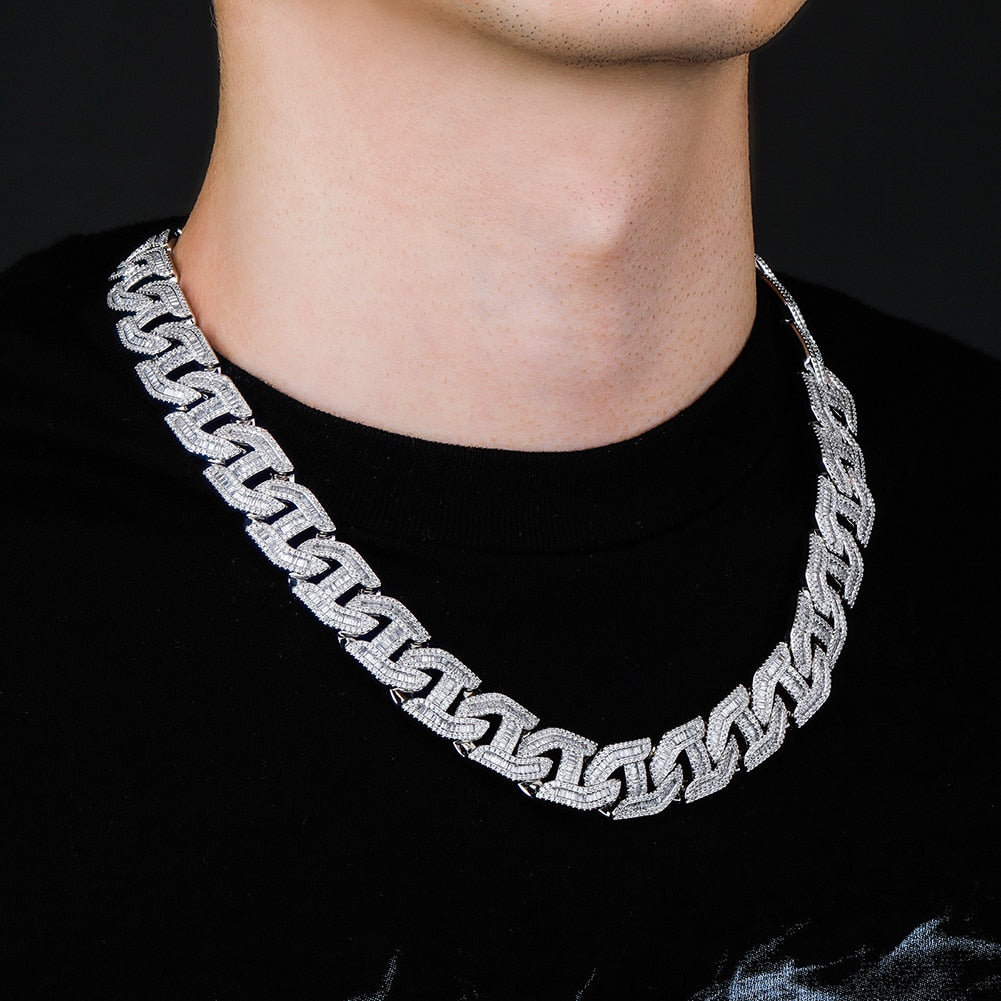 Baguette Curb Chain Necklace