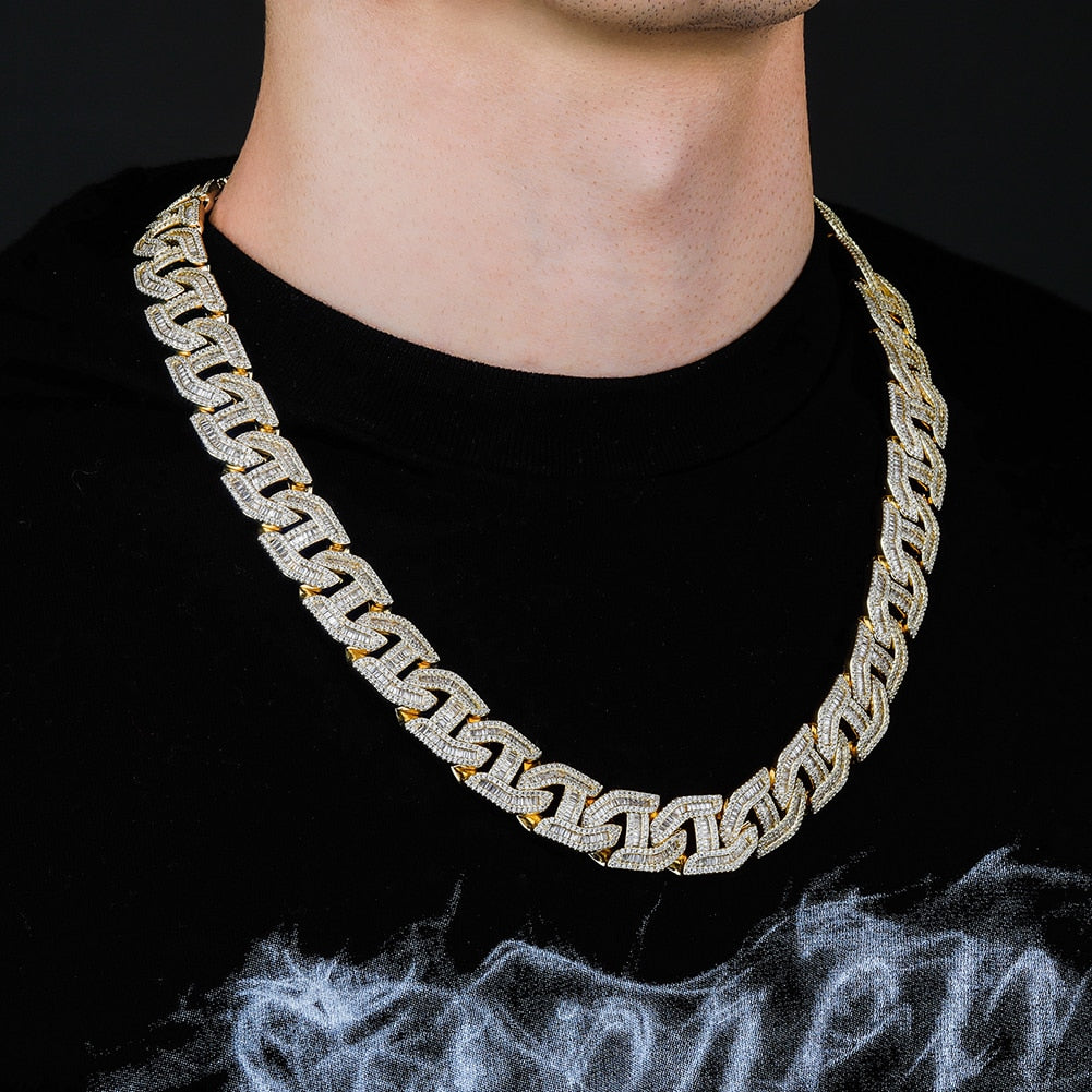 Baguette Curb Chain Necklace