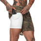 Two in one sports jogging fitness shorts