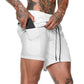 Two in one sports jogging fitness shorts