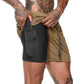 Two in one sports jogging fitness shorts