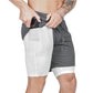 Two in one sports jogging fitness shorts