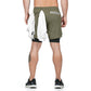 Two in one sports jogging fitness shorts