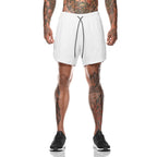 Two in one sports jogging fitness shorts
