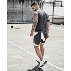 Two in one sports jogging fitness shorts