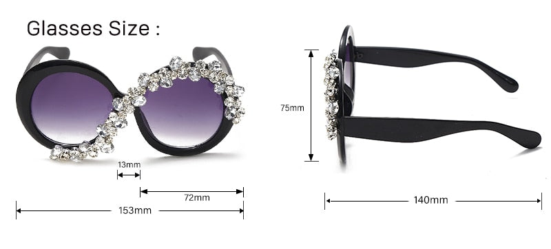 Round Half Diamond Sunglasses