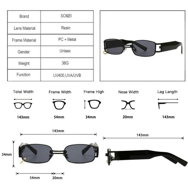 Rectangle Luxury Sunglasses