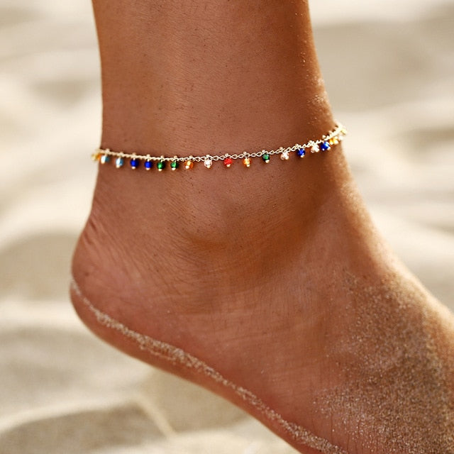 Colorful Eye Beads Anklets