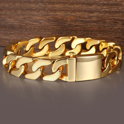 Gold Cuban Link Bracelet