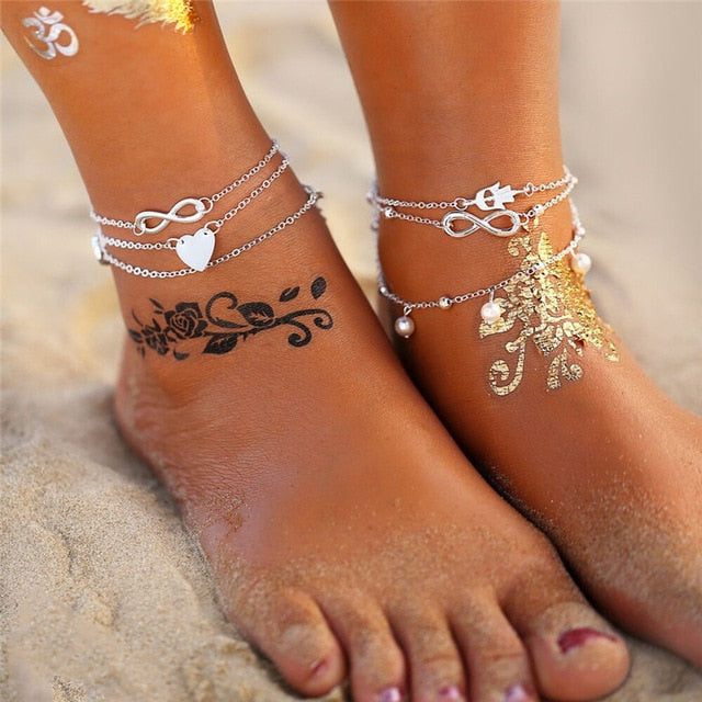 Colorful Eye Beads Anklets