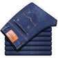 Spring New Classic Blue Black Slim-fit Jeans