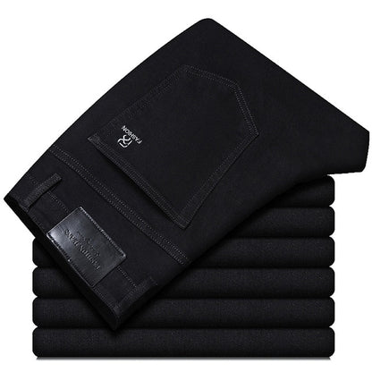 Spring New Classic Blue Black Slim-fit Jeans