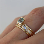 Blue Crystal Rings