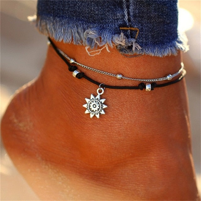Handcuffs And Other Anklet Fashion Multilayer Foot Chain's