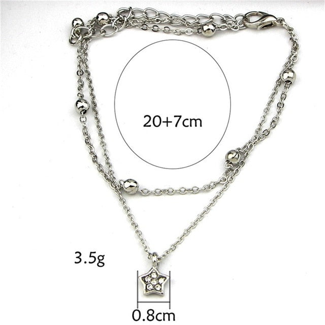 Handcuffs And Other Anklet Fashion Multilayer Foot Chain's