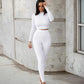 Long Sleeve Crop Tops And Legging Pants Set