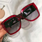 Black Leopard Square Sunglasses
