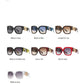Black Leopard Square Sunglasses