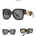 Black Leopard Square Sunglasses