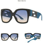 Black Leopard Square Sunglasses
