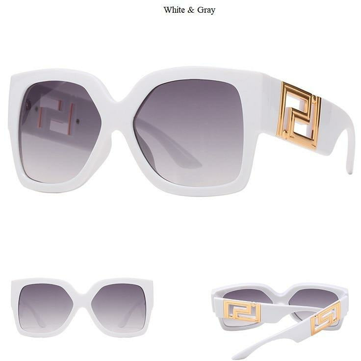 Black Leopard Square Sunglasses