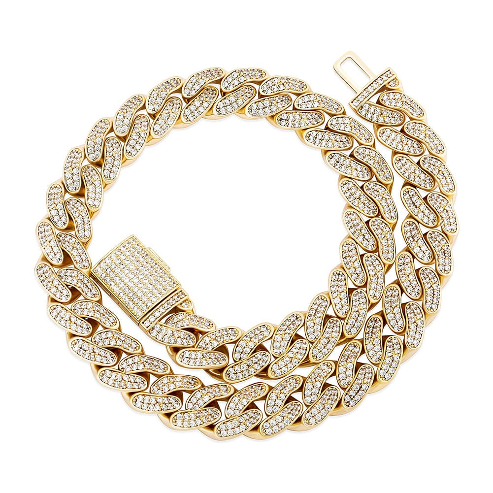 Iced Out Clasp & Cuban Link