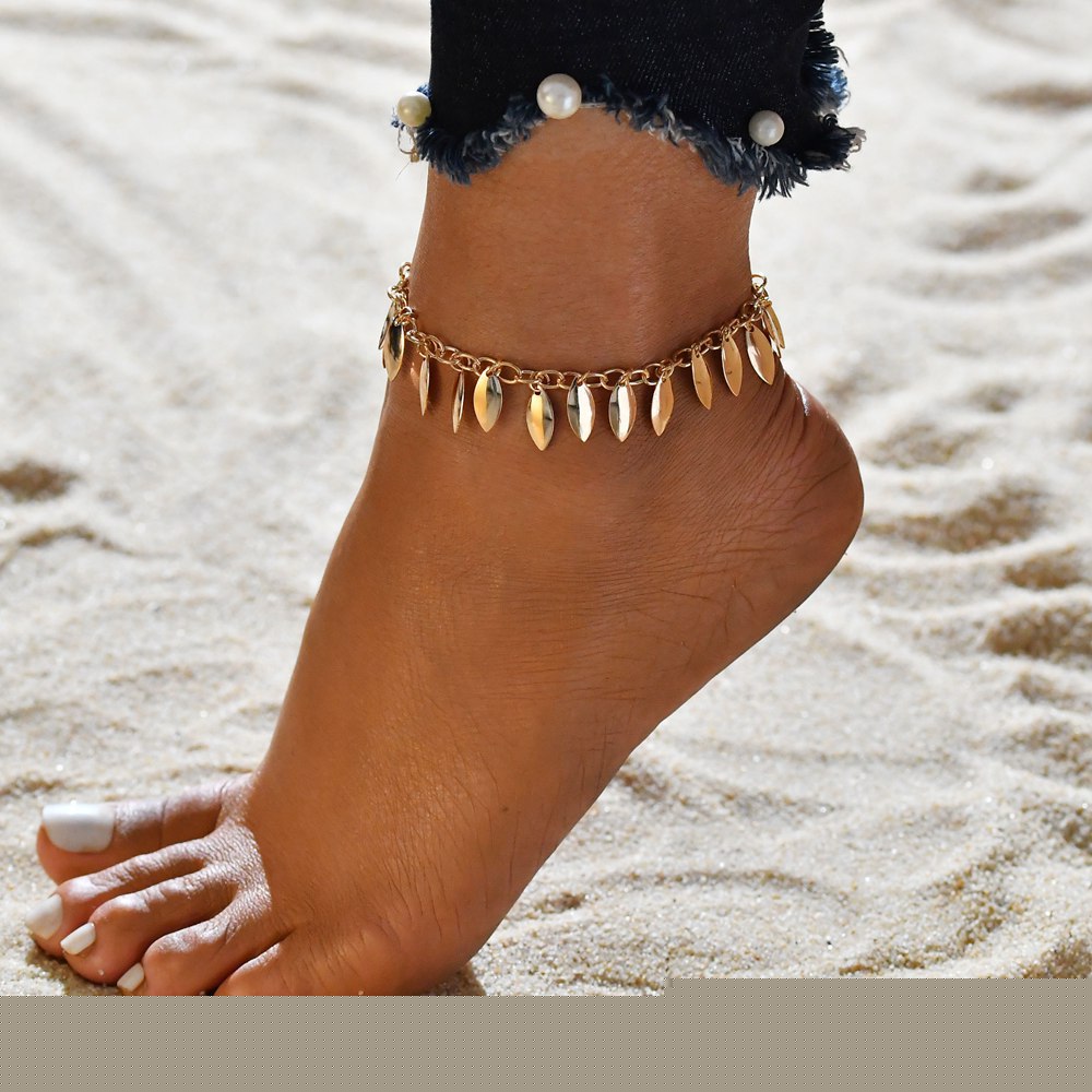 Shell Heart Summer Anklets