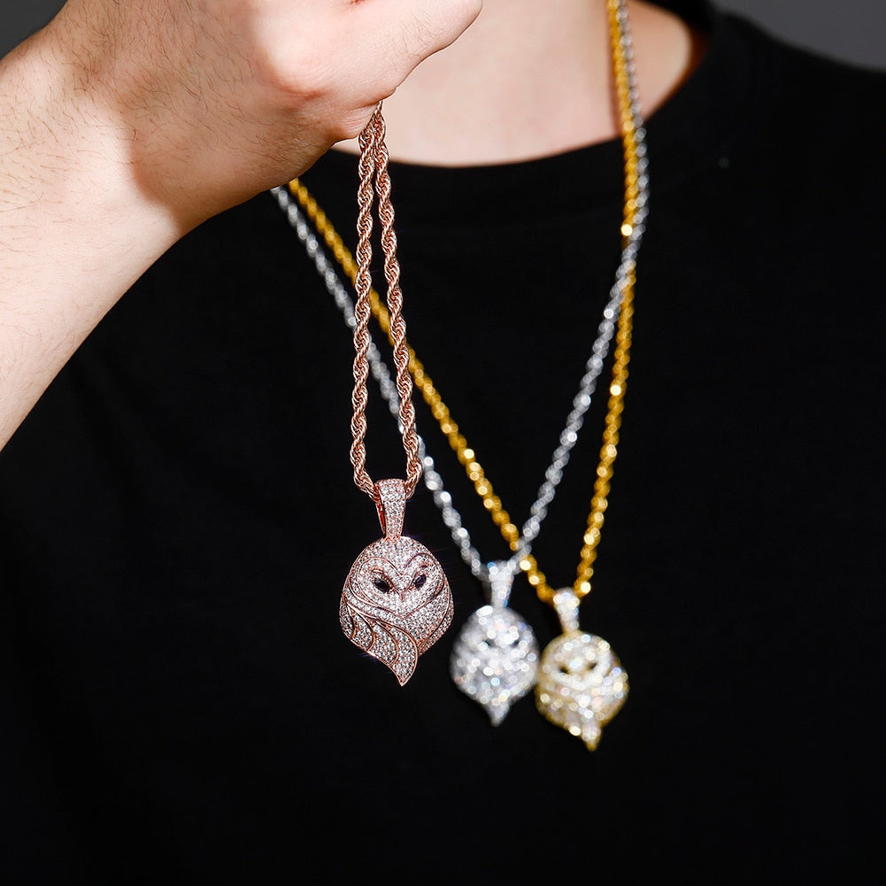 Iced Owl Pendant