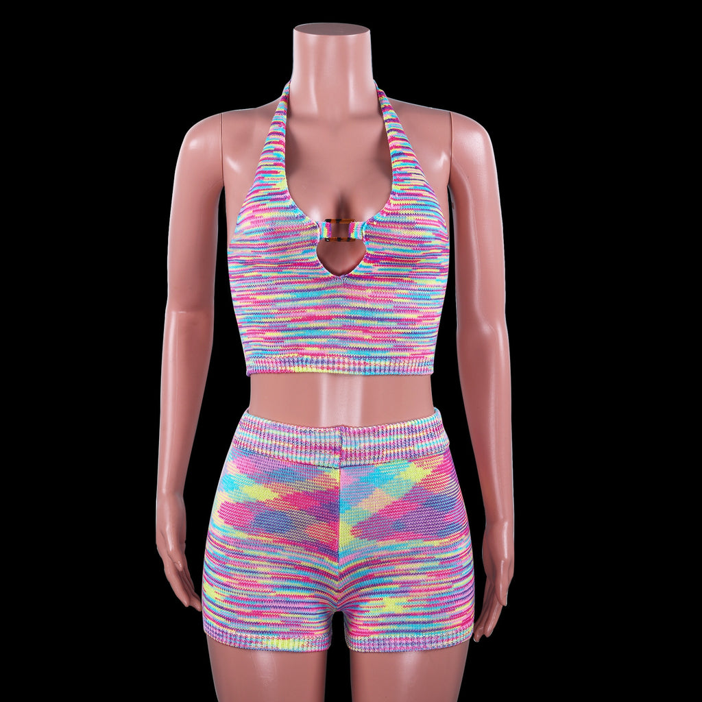 Candy Color Tank Top & Shorts Set