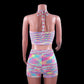 Candy Color Tank Top & Shorts Set