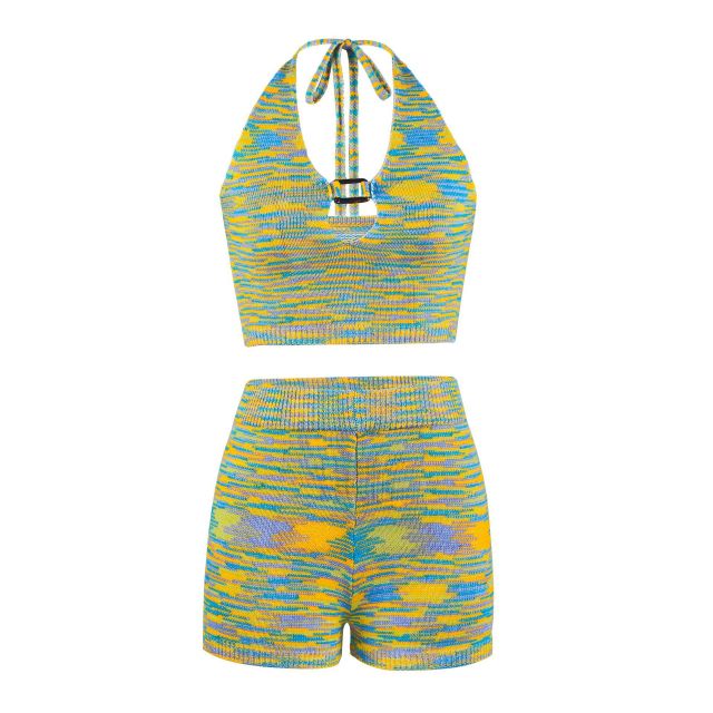Candy Color Tank Top & Shorts Set