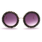 Rhinestone Round Sunglasses