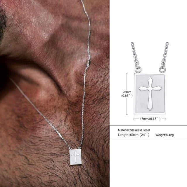 Mini Cross Tag Necklace